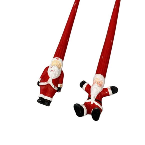 Set of 4 Vintage Bungee Jumping Santa Ornaments Novelty READ - Picture 3 of 6